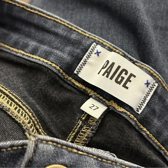 ❤️ PAIGE Dark Blue Verdogo Ankle Skinny Jeans 27 - Picture 5 of 12